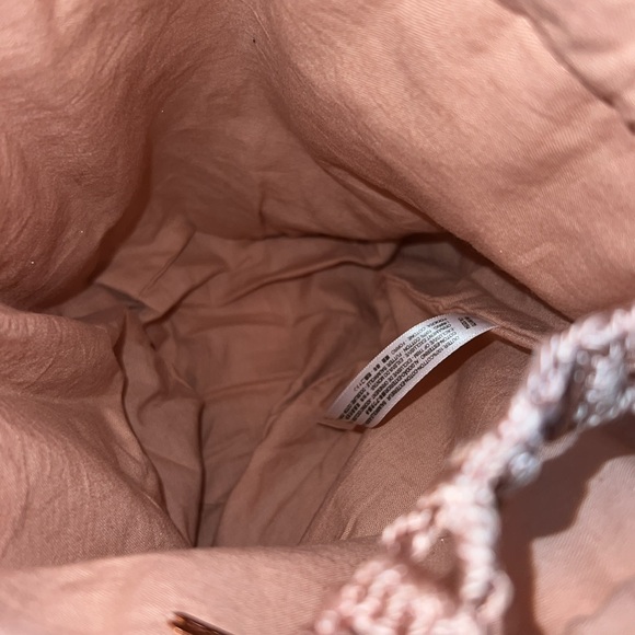 Free People Pink/Red Velvet Moon Crossbody Purse Quartz NWT - Picture 8 of 11